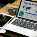 Digital Laptop Working Global Business Concept